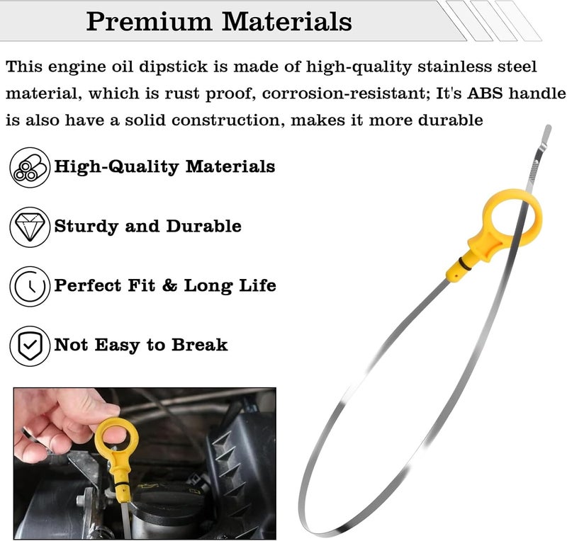 FBLOWMOD BR3Z-6750-B Engine Oil Dipstick Indicator, Compatible with Ford Expedition Transit F150 Lincoln Navigator Engine Oil Fluid Level Dip Stick Replace 921252 - Image 3